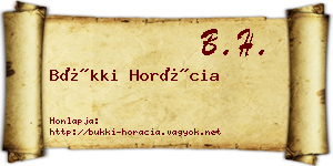 Bükki Horácia névjegykártya